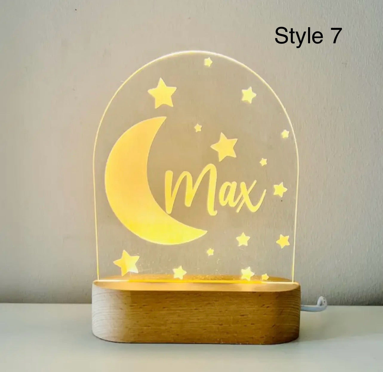 Custom Light Lamp • Personalized LED Night Light for Children's Nursery