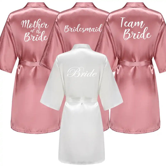 Wedding Robe • Bride Robe • Bridesmaid Robe • Bride Bathrobe • Gift for Bride, Bridesmaid • Bachelorett Party • Bride Squad Robe