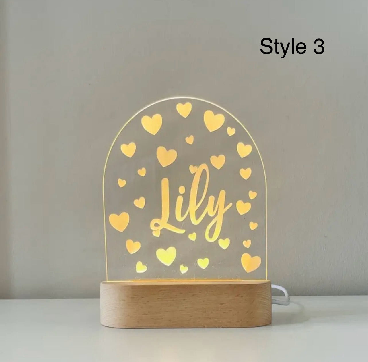 Custom Light Lamp • Personalized LED Night Light for Children's Nursery