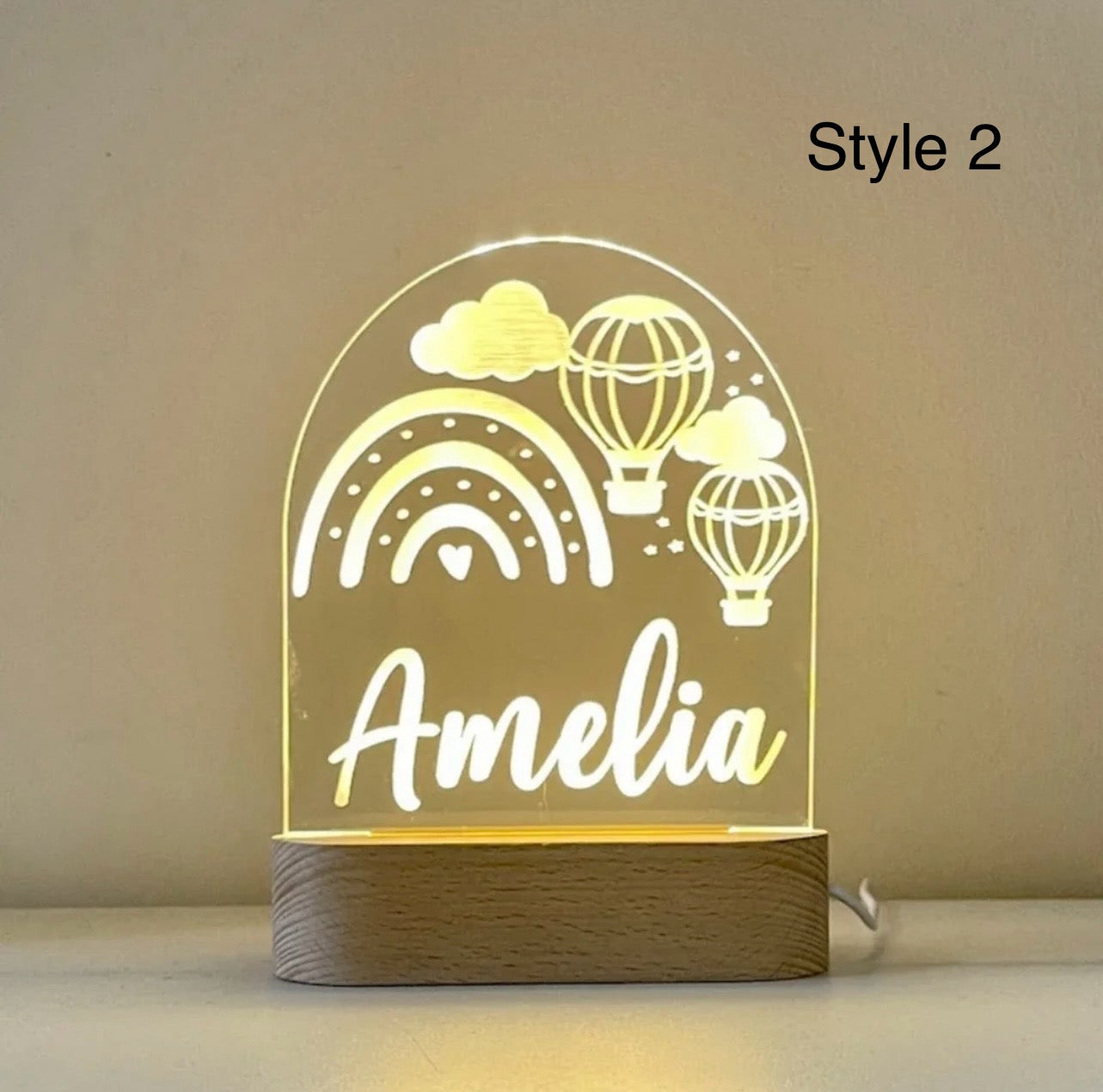 Custom Light Lamp • Personalized LED Night Light for Children's Nursery