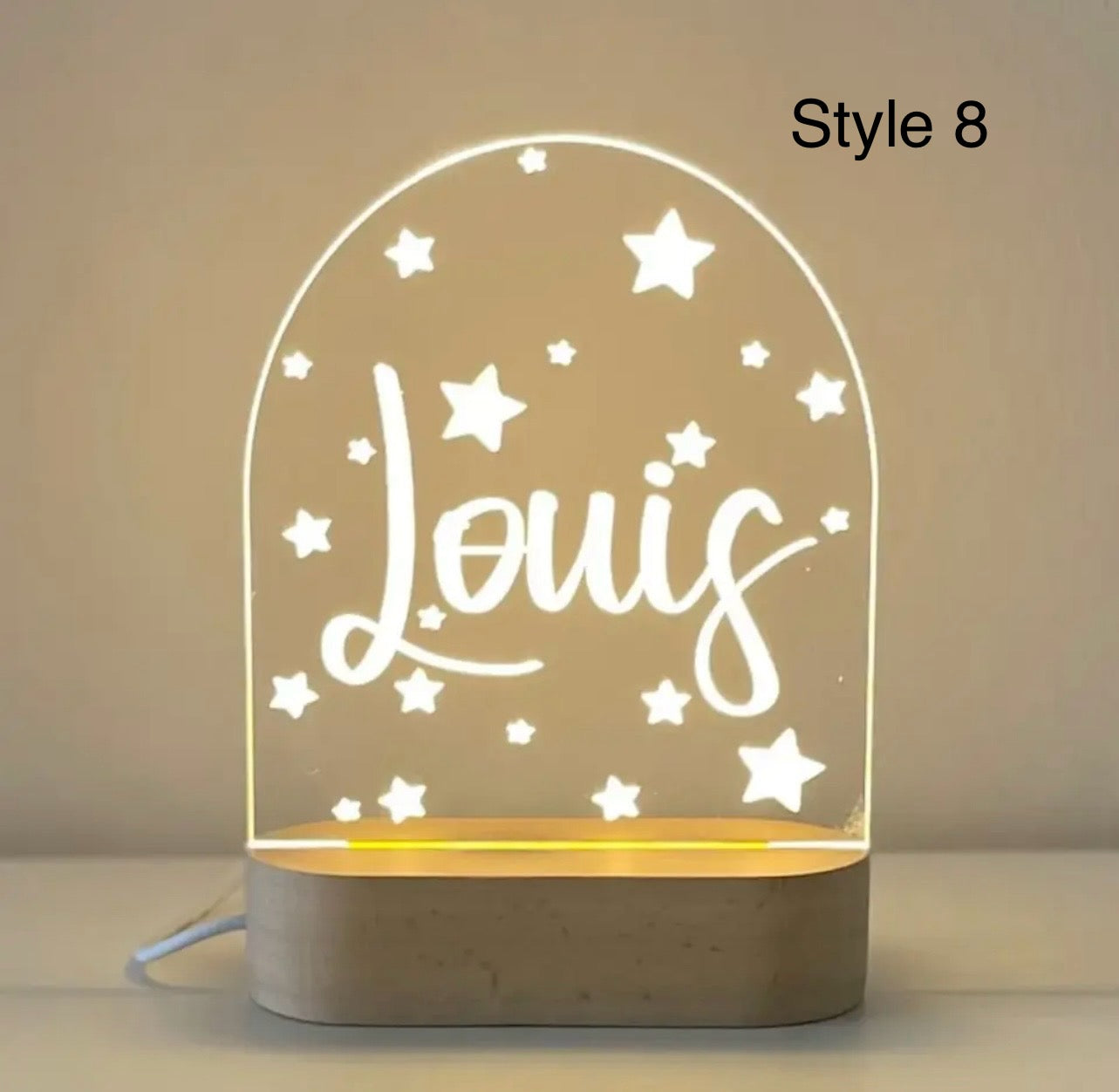 Custom Light Lamp • Personalized LED Night Light for Children's Nursery