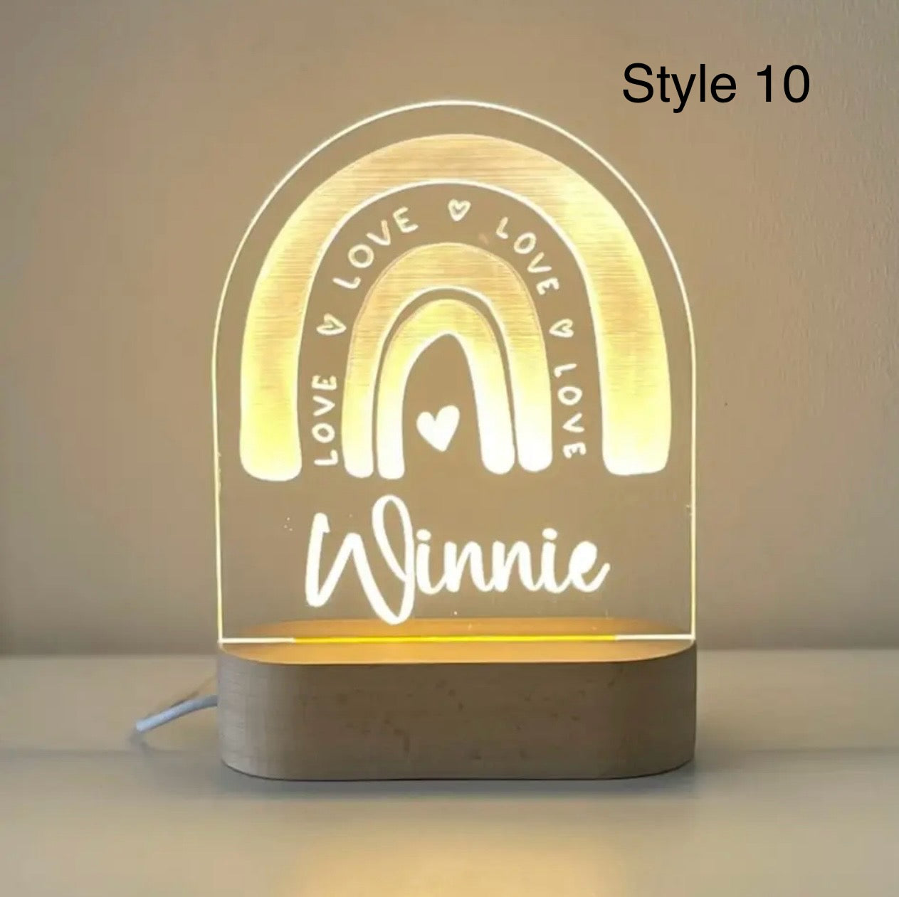 Custom Light Lamp • Personalized LED Night Light for Children's Nursery