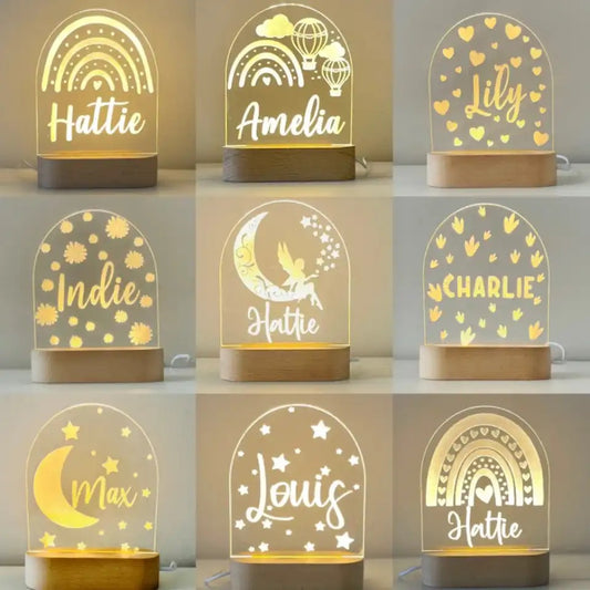 Custom Light Lamp • Personalized LED Night Light for Children's Nursery